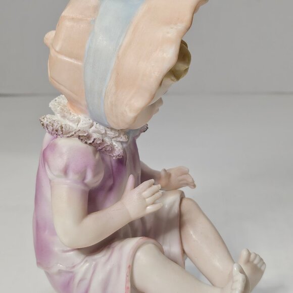 Vintage 1950s Piano Baby by Arnart 5th Ave Blonde Baby Pink Bonnet & Dress - Picture 2 of 7